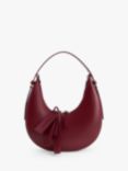 CHARLES & KEITH Carey Crescent Faux Leather Hobo Bag, Burgundy