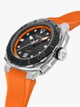 Alpina AL-525BO3VE6 Men's Seastrong Diver Extreme Automatic Rubber Strap Watch, Orange/Black