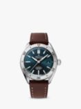 Alpina AL-525N4AQ6 Men's Alpiner 4 Automatic Date Leather Strap Watch, Brown