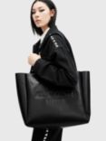 AllSaints Izzy Leather Tote Bag, Black