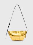 AllSaints Madea Metallic Leather Crossbody Bag, Gold