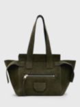 AllSaints Perez Suede Shoulder Bag, Green