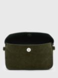 AllSaints Zoe Suede Crossbody Purse, Green