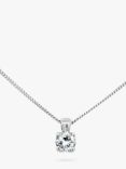 Milton & Humble Jewellery Pre-Loved 9ct White Gold Solitaire Diamond Pendant Necklace