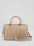 L.K.Bennett Fleurette Leather Shoulder Bag, Taupe