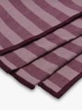 Piglet in Bed Stripe Tablecloth, Plum Wine Amberley Stripe