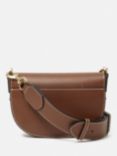 Jigsaw Denbigh Studded Leather Crossbody Bag, Brown