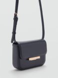 Mango Amber Faux Leather Crossbody Bag with Flap