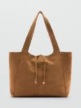 Mango Curry Suede Tote Bag, Tan