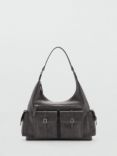 Mango Flea Shoulder Bag, Dark Grey