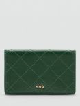 Mango Diana Diamond Quilt Stitch Flapover Purse, Green