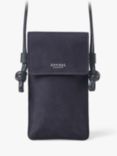 Aspinal of London Ella Nubuck Phone Pouch, Navy