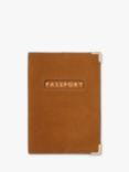 Aspinal of London Nubuck Passport Cover, Tan