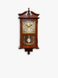 Acctim Westbury Radio Controlled Roman Numeral Pendulum Wall Clock, Brown