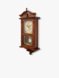 Acctim Westbury Radio Controlled Roman Numeral Pendulum Wall Clock, Brown