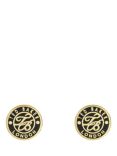 Ted Baker Monlia Monogram Button Stud Earrings, Gold/Black