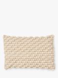 Truly Knotted Rectangle Cushion, Ecru