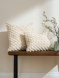 Truly Knotted Rectangle Cushion, Ecru