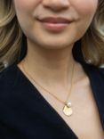 Claudia Bradby The World is Your Oyster Disc Necklace, Yellow Gold