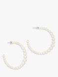 Claudia Bradby Pearl Hoop Earrings, Silver