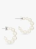 Claudia Bradby Pearl Hoop Earrings, Silver