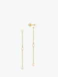 Claudia Bradby Pearl Chain Drop Earrings, Gold