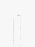 Claudia Bradby Pearl Chain Drop Earrings, Silver