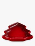 Le Creuset Stoneware Christmas Tree Plate, 20cm, Cerise