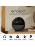 Amazon Echo Spot (2024) Smart Alarm Clock with 2.8” Screen & Alexa Voice Recognition & Control