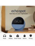 Amazon Echo Spot (2024) Smart Alarm Clock with 2.8” Screen & Alexa Voice Recognition & Control, Blue