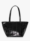 BY FAR Bar Leather Tote Bag, Black