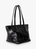 BY FAR Bar Leather Tote Bag, Black