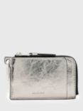 AllSaints Remy Leather Wallet, Silver