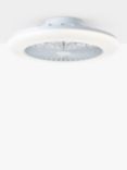 Brilliant Lighting Salerno Semi Flush LED Ceiling Fan Light, White