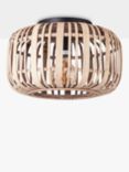 Brilliant Lighting Woodrow Flush Ceiling Light, Light Brown