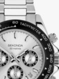 Sekonda 30201 Men's Circuit Tachymeter Bracelet Strap Watch, Silver