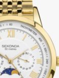 Sekonda Men's Moonphase Tachymeter Bracelet Strap Watch