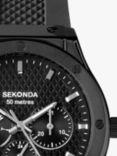 Sekonda 30234 Men's Chronograph Silicone Strap Watch, Black