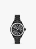 Sekonda 40659 Women's Margot Crystal Bracelet Strap Watch, Black