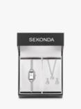 Sekonda Women's Gatsby Watch, Pendant Necklace and Stud Earrings Gift Set