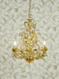 English Heritage Audley End 3 Light Tole Chandelier Ceiling Light, Gold