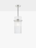 English Heritage Eltham Rodded Glass Pendant Ceiling Light, Clear/Polished Nickel