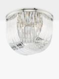 English Heritage Eltham 4 Light Swagged Crystal Flush Ceiling Light, Clear