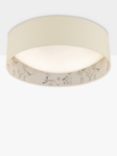 English Heritage Marble Hill 2 Light Flush Ceiling Light, Taupe