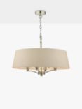 English Heritage Marble Hill 4 Light Pendant Ceiling Light, Taupe/Brass