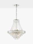 English Heritage Osborne 12 Light Crystal Chandelier Pendant Ceiling Light, Clear