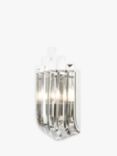 English Heritage Eltham 2 Light Swagged Crystal Wall Light, Clear/Polished Nickel