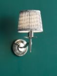 English Heritage Marble Hill Single Wall Light, Silver/Grey Shade