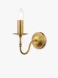 English Heritage Wrest Park Single Wall Light, Metallic Brass