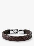 UNOde50 Genderless Collection Braided Leather Bracelet, Brown